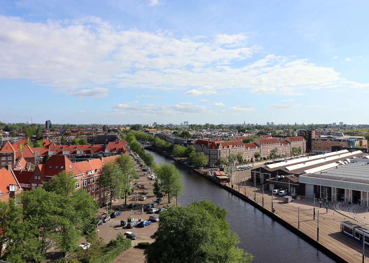 Uitzicht vanuit de toren <br> op Amsterdam West
